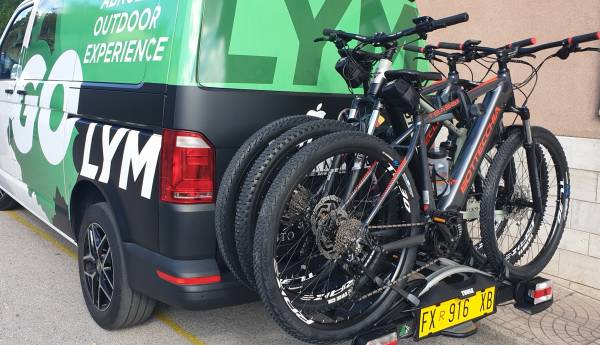 NOLEGGIO PULMINO CON GANCIO PORTA BICI DA 3 POSTI